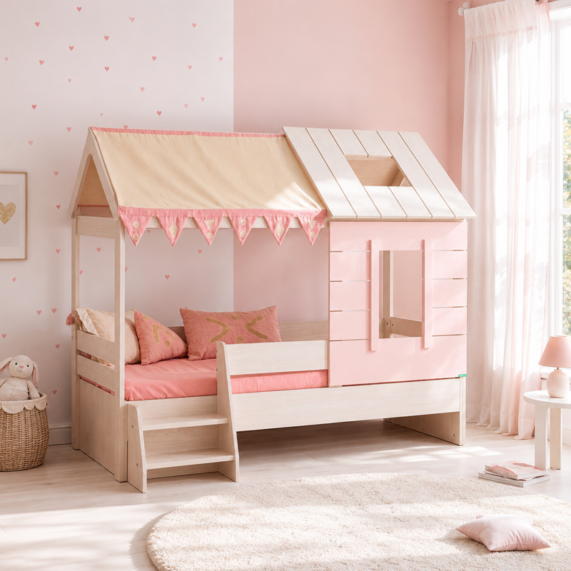 Детско легло къща PINK HOUSE – 90 х 200