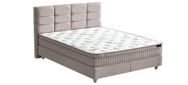 Тапицирана спалня с матрак BEST 160 х 200 – крем 020