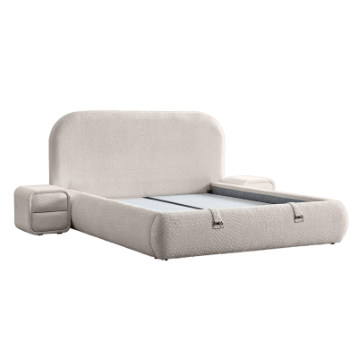 Тапицирана спалня с матрак FABER 160 х 200 - перла SY