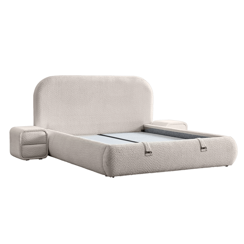 Тапицирана спалня с матрак FABER 160 х 200 – перла SY