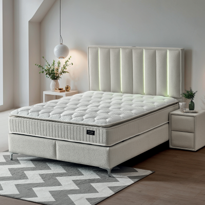 Тапицирана спалня с матрак MINI MOONLIGHT 180 х 200 - крем 01