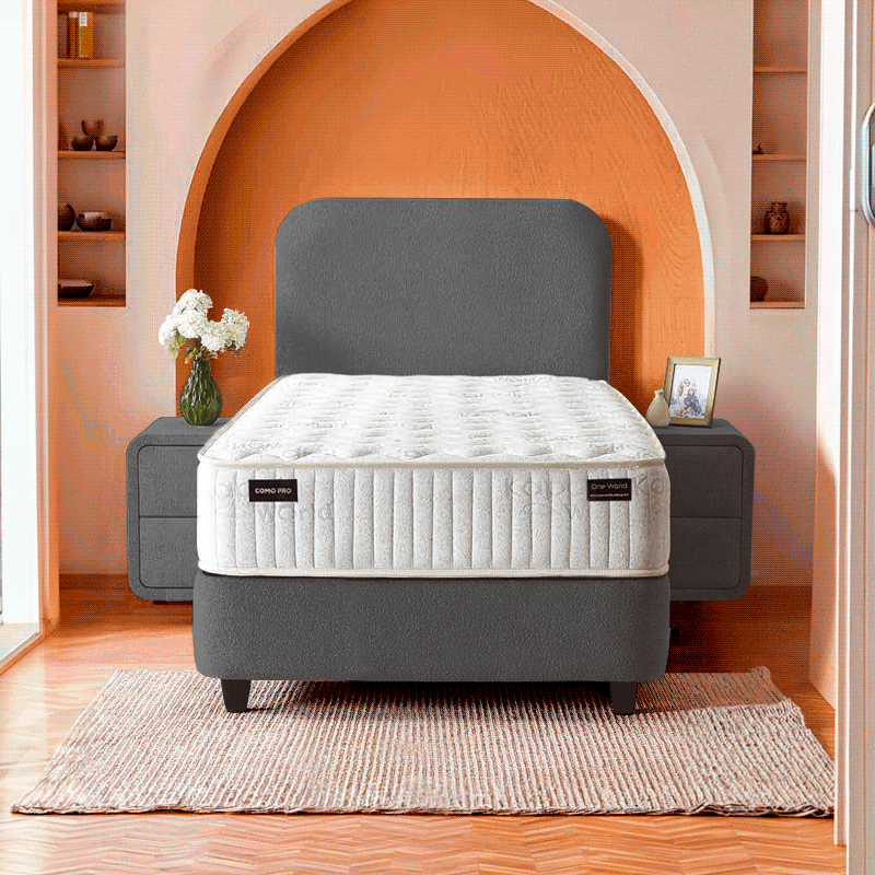 Тапицирано легло с матрак COMO PRO 90 x 200 – антрацит SY