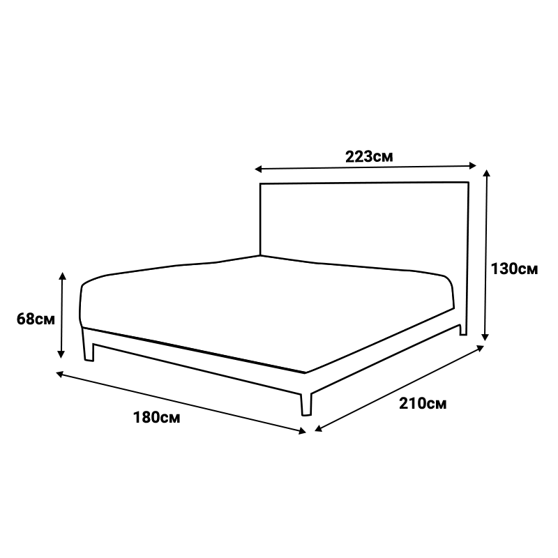 Тапицирана спалня с матрак CANCUN 180 x 200 – бежов 07