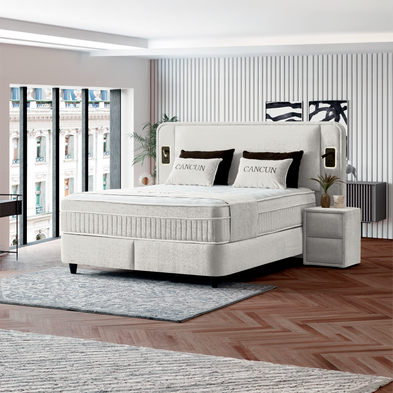 Тапицирана спалня с матрак CANCUN 180 x 200 – мистичен пясък 28