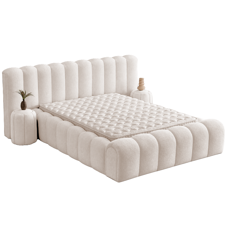 Тапицирана спалня с матрак CARLA 160 х 200 – крем 02