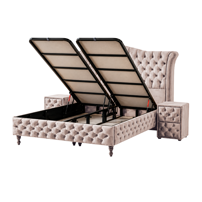 Тапицирана спалня с матрак DIMMAX 160 х 200 – крем 03