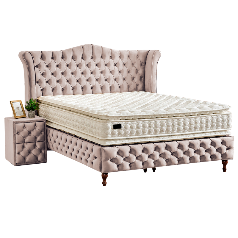 Тапицирана спалня с матрак DIMMAX 160 х 200 – крем 03