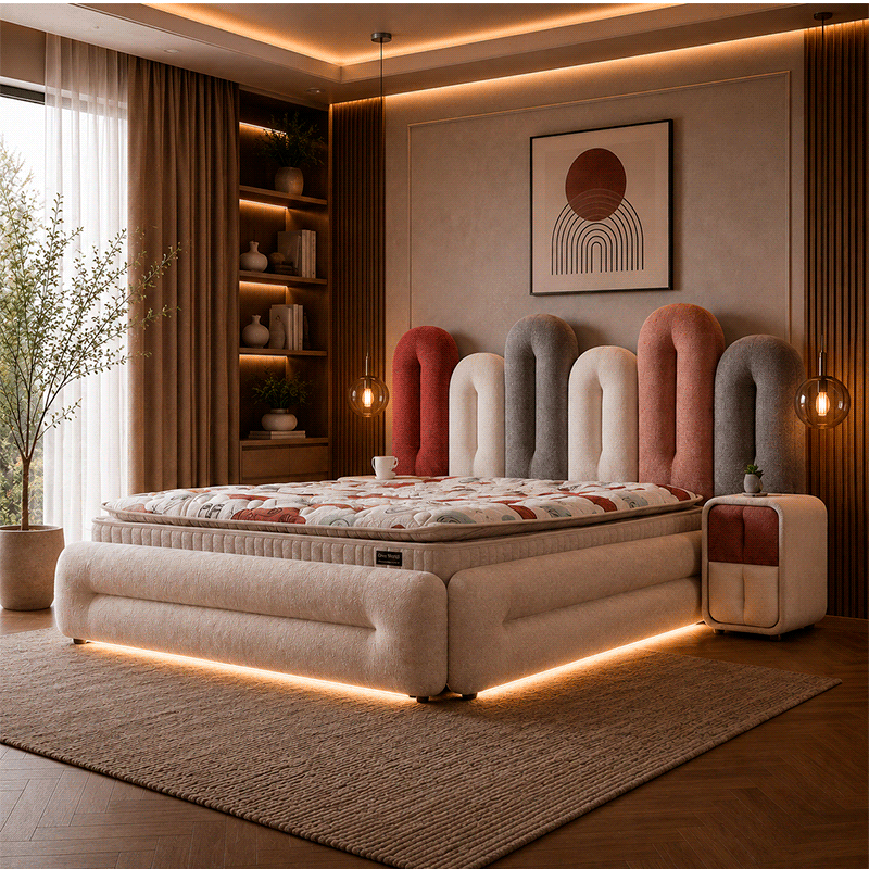 Тапицирана спалня с матрак HARMONIE 160 x 200