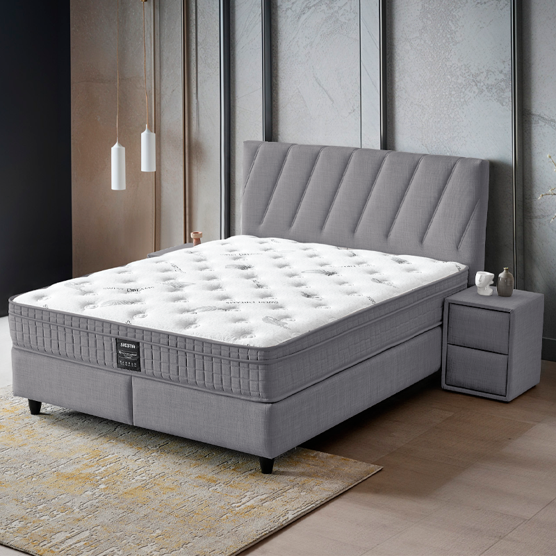 Тапицирана спалня с матрак SIESTA 160 x 200 – антрацит 13