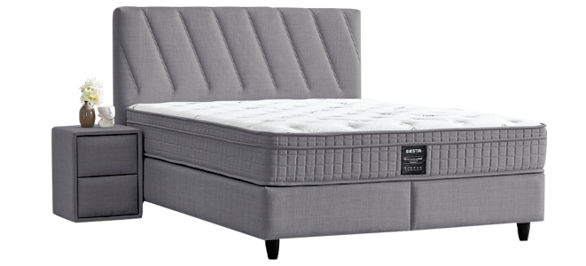 Тапицирана спалня с матрак SIESTA 160 x 200 – антрацит 13