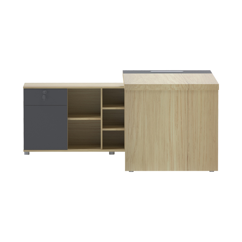 Бюро ляв ъгъл 160x160x75 см натурал-антрацит