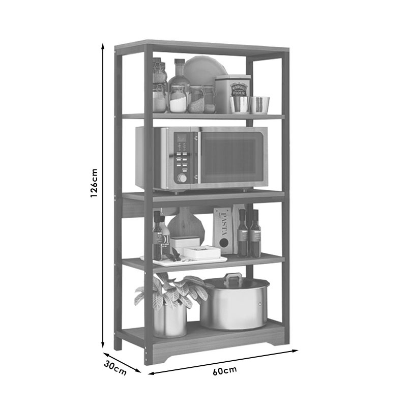 Етажерка цвят орех-черен