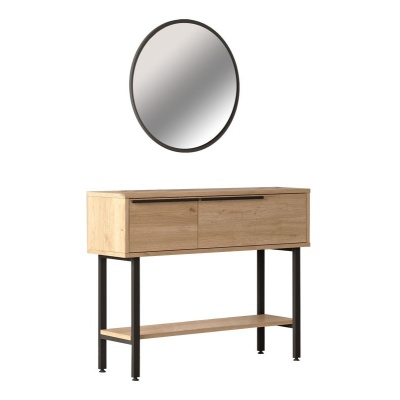 Конзола-тоалетка цвят натурал-черен