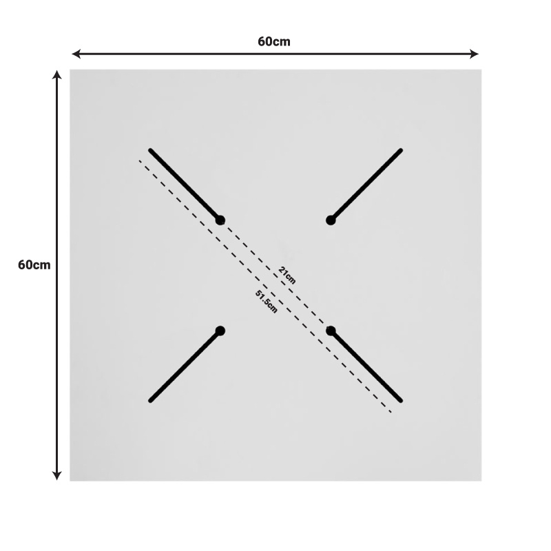 HPL плот 60×60 см тъмно сив мрамор