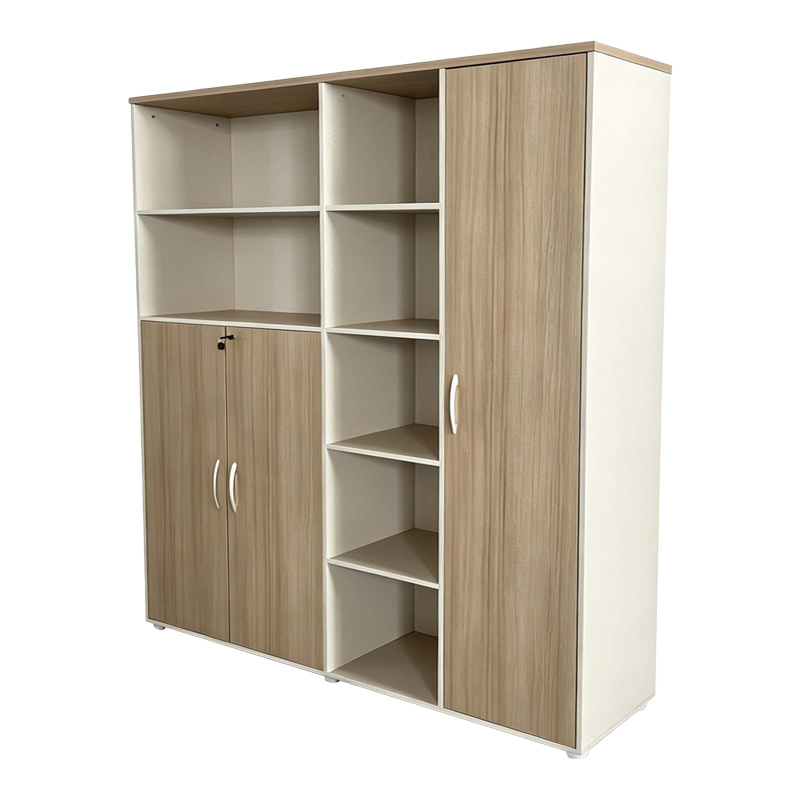 Офис библиотека 160x40x200 см дъб-бежов