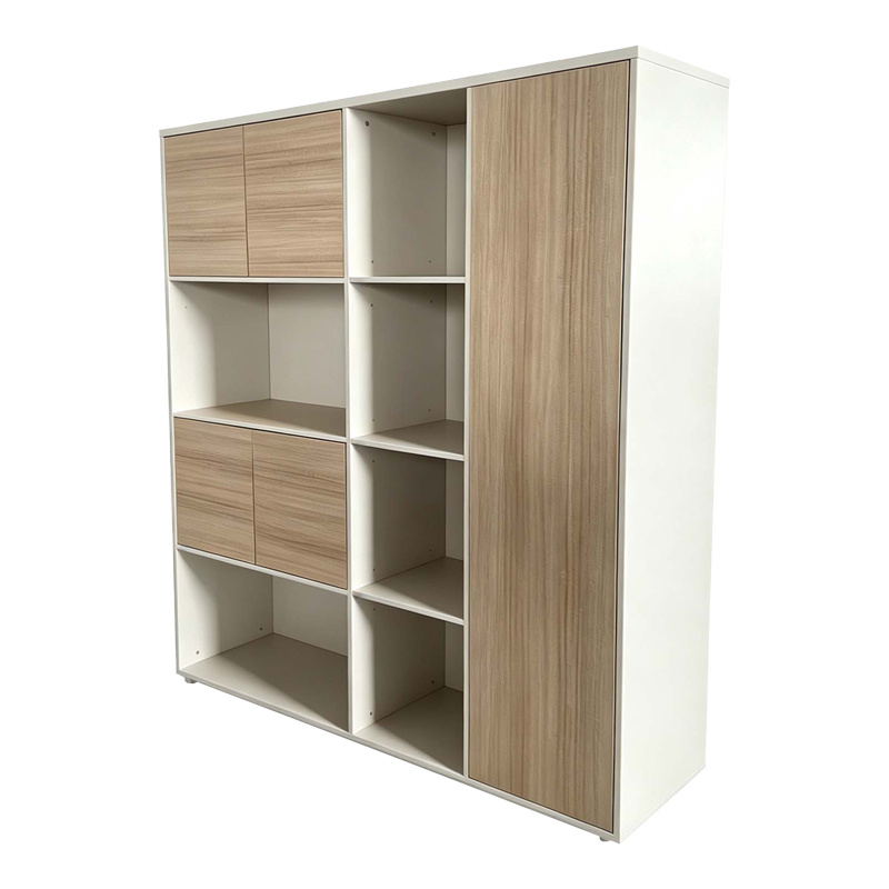 Офис библиотека 160x40x200 см дъб-бежов