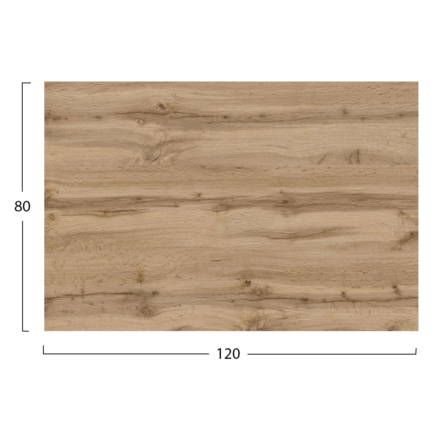 HPL плот 120×80 см дъб