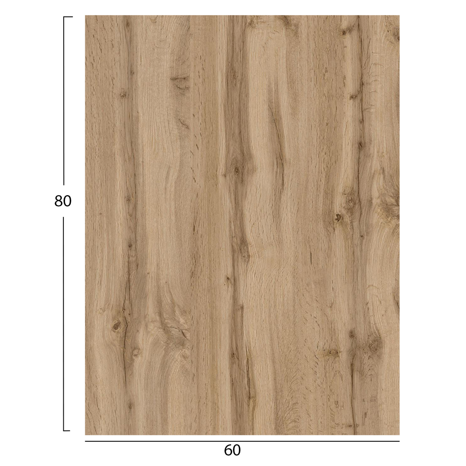 HPL плот 60×80 см дъб