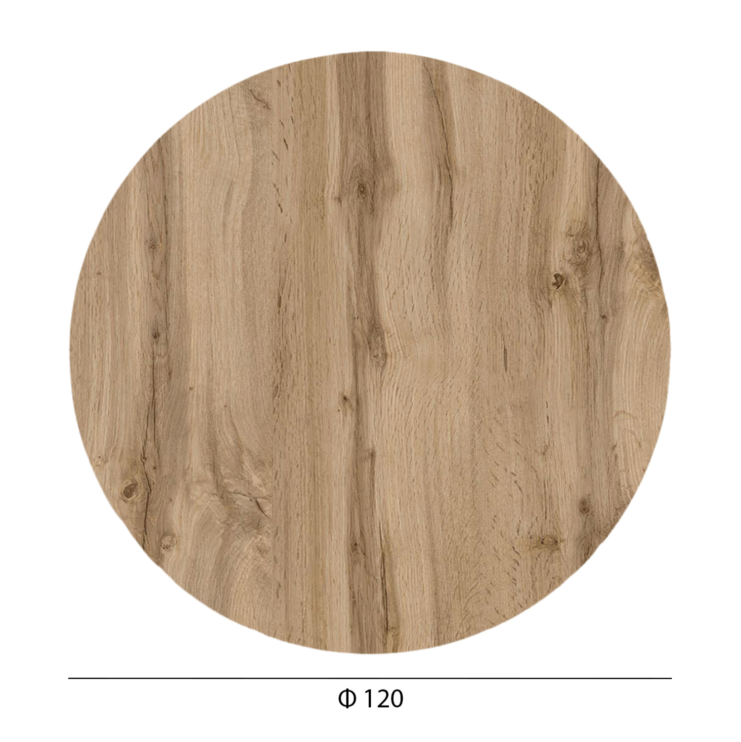 HPL плот ф120 см дъб