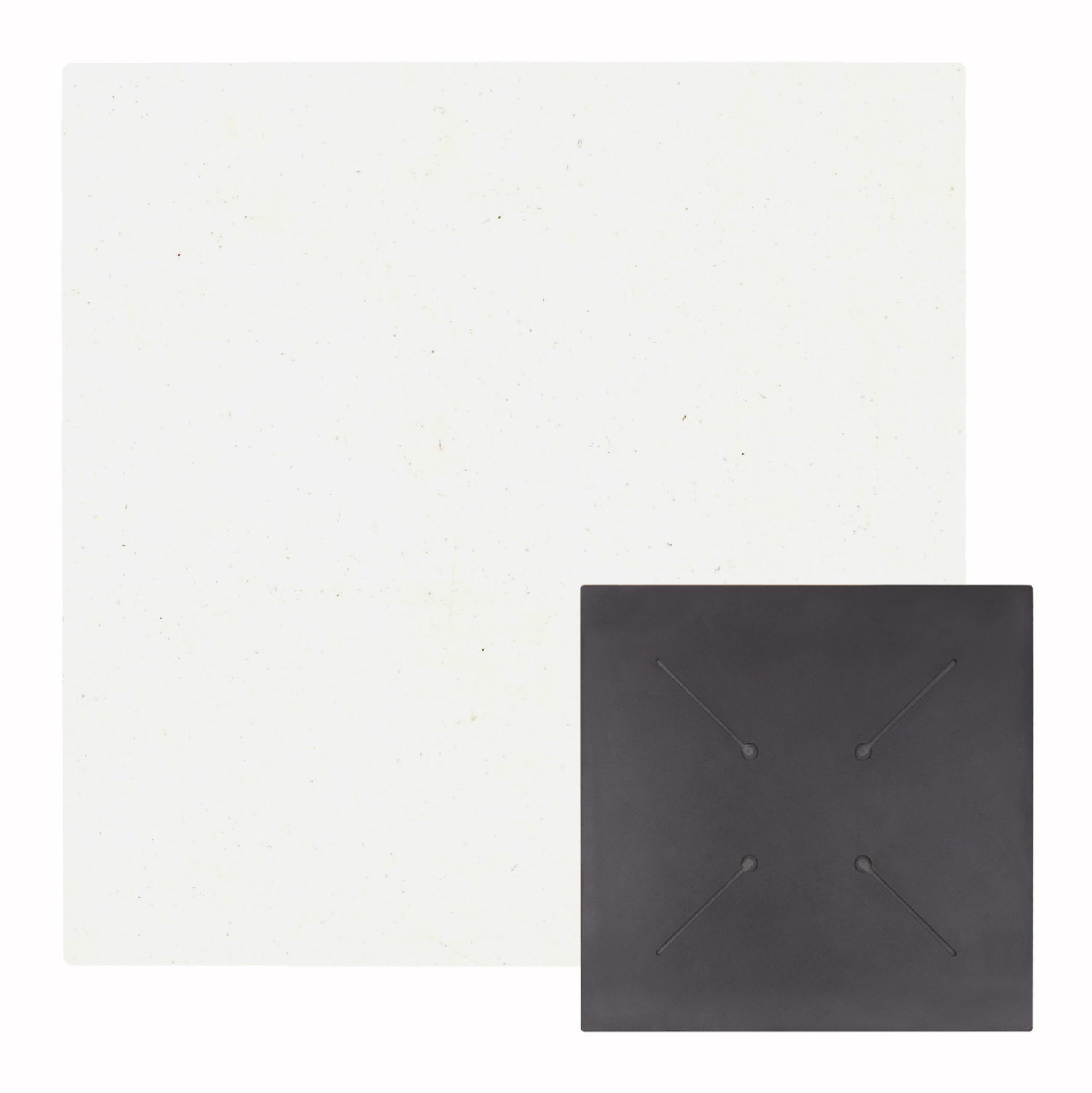 HPL плот 60×60 см бял