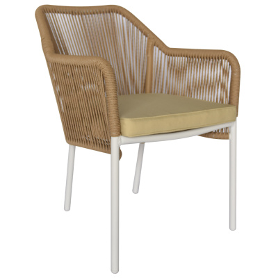 Алуминиево кресло цвят бял-бежов