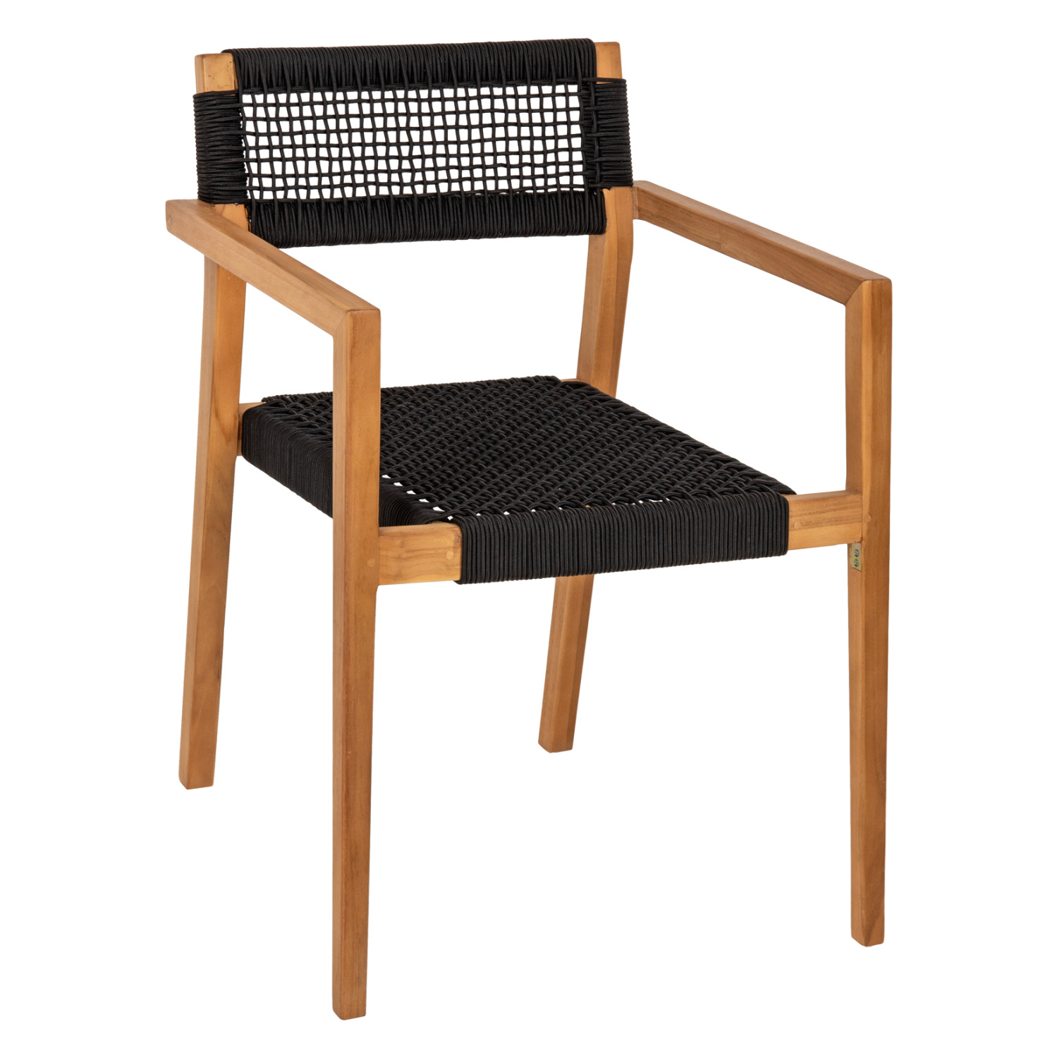 Кресло цвят натурал-черен